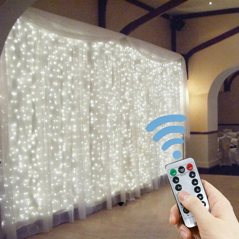 3m dekorativ gardin med LED-lys