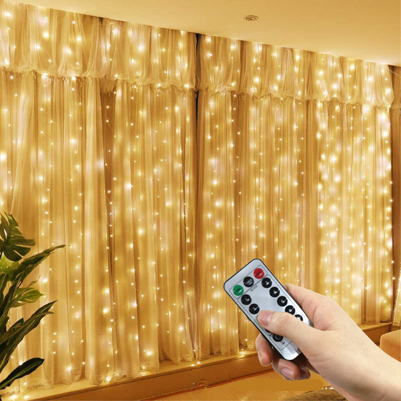 3m dekorativ gardin med LED-lys