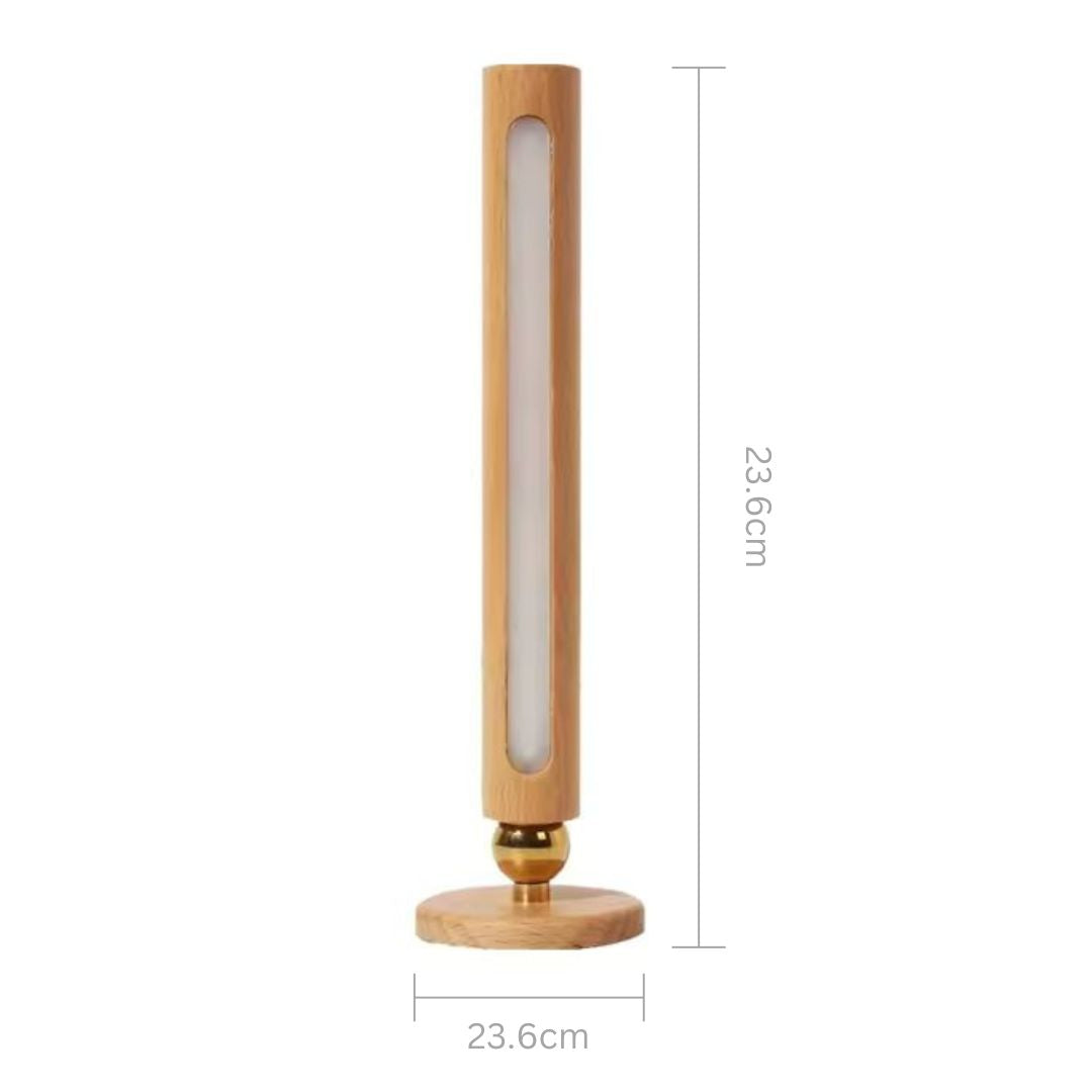 Lustre - Oppladbar lampett i tre