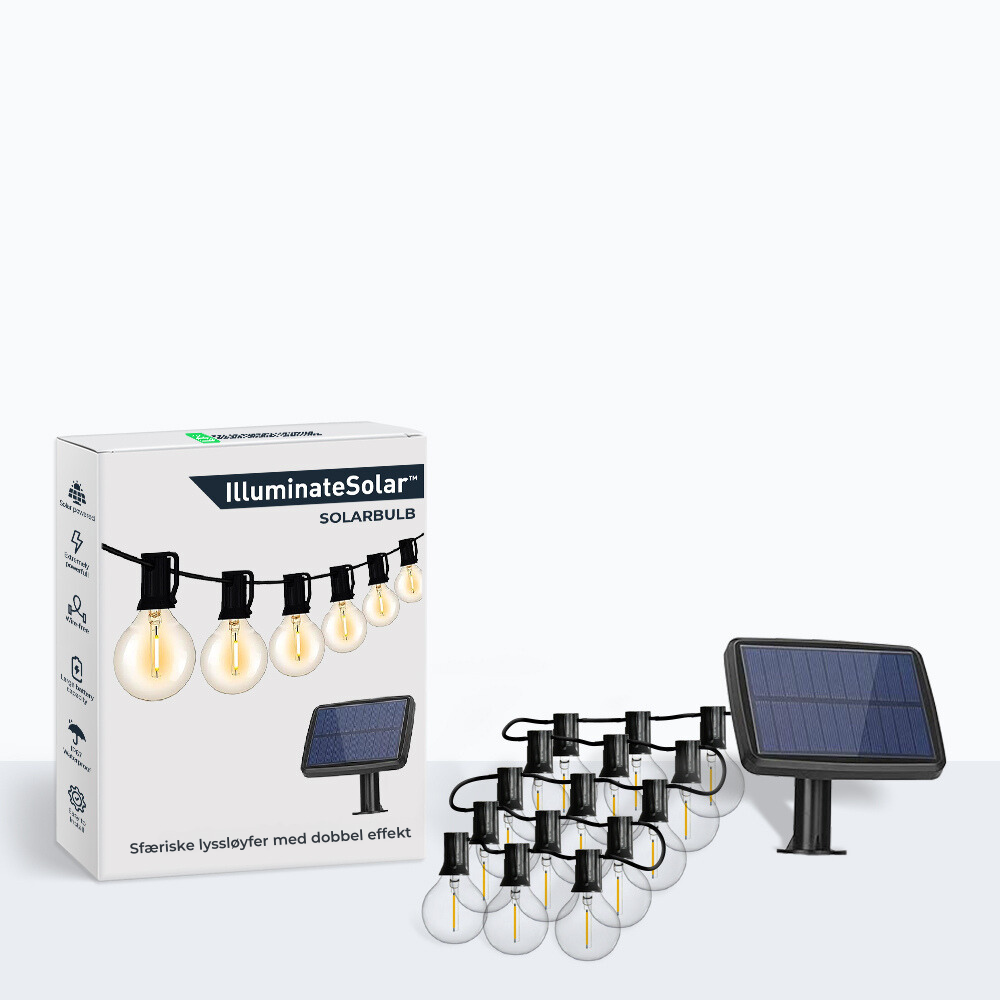 SolarBulb™ - Dual power sphere string lights