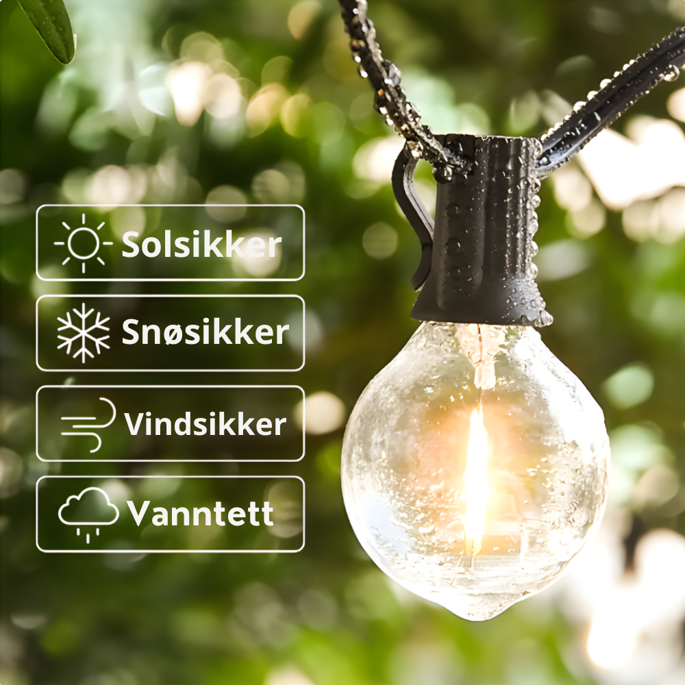 SolarBulb™ - Dual power sphere string lights
