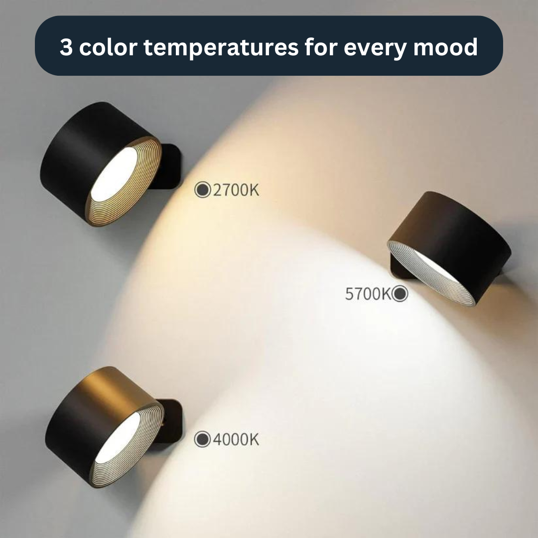 Vista - Den 360° oppladbare LED-vegglampen