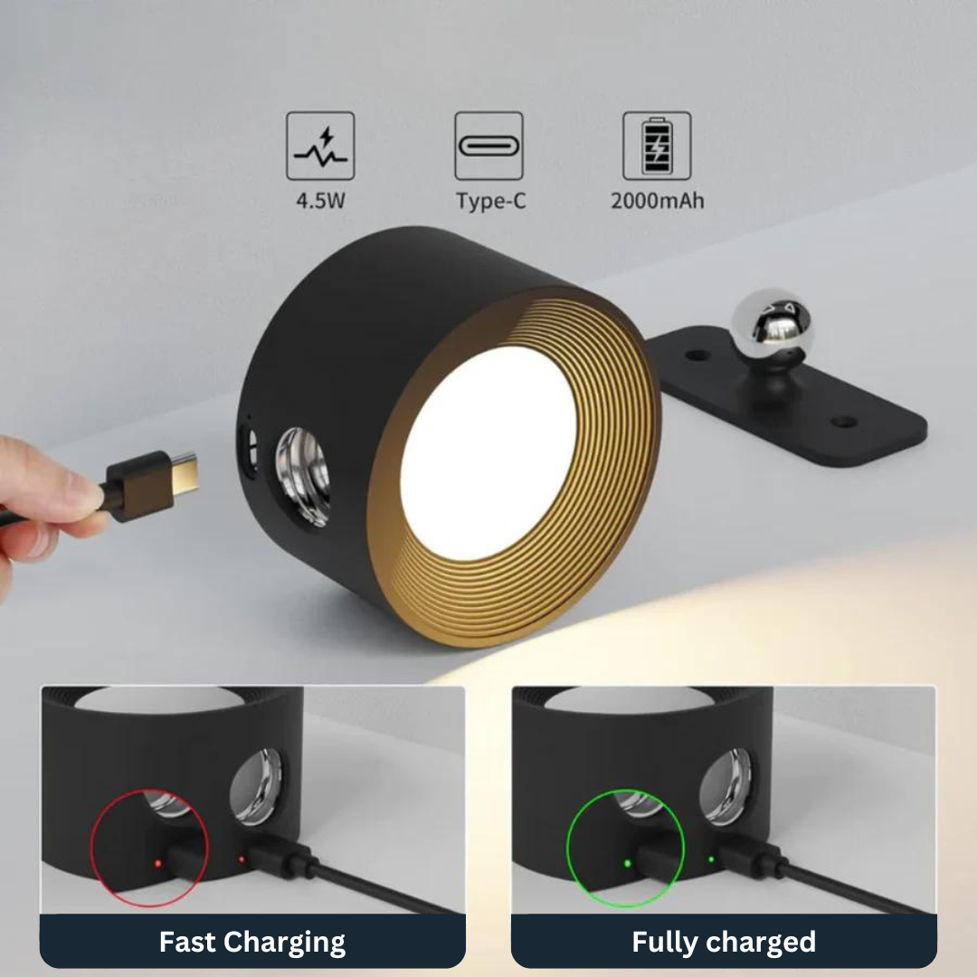 Vista - Den 360° oppladbare LED-vegglampen