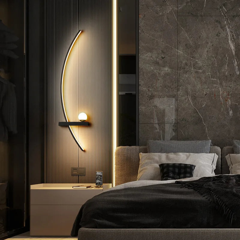 KurveSfære™ - Minimalistisk LED-vegglampe (Pakke med 2 stk.) (Ryddesalg)