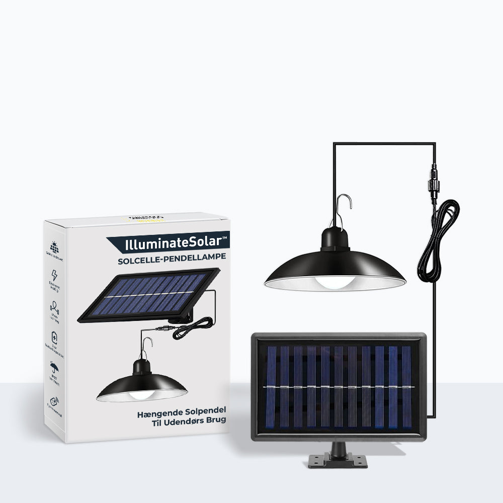 Hengende solcellelampe for utendørs bruk (Ryddesalg)