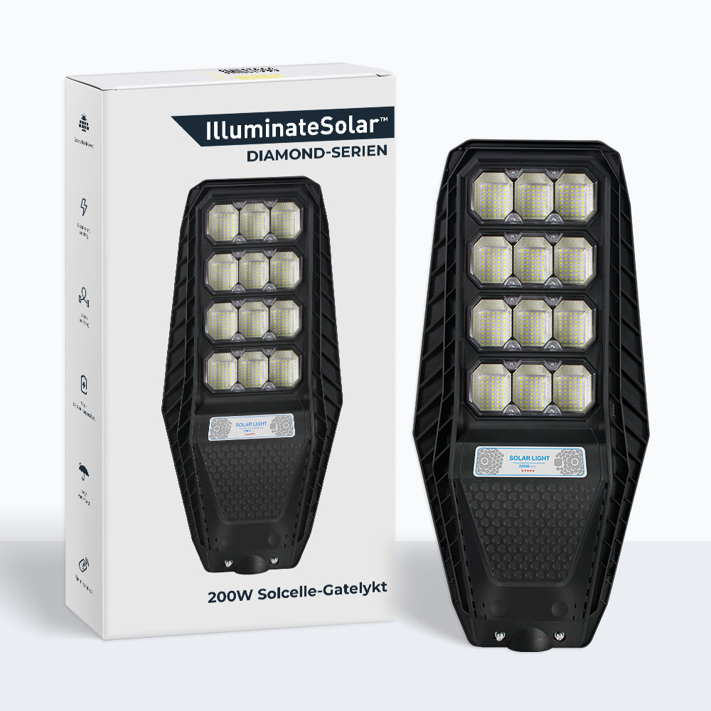 Diamond-serien™ - 200W solcelle-gatelykt