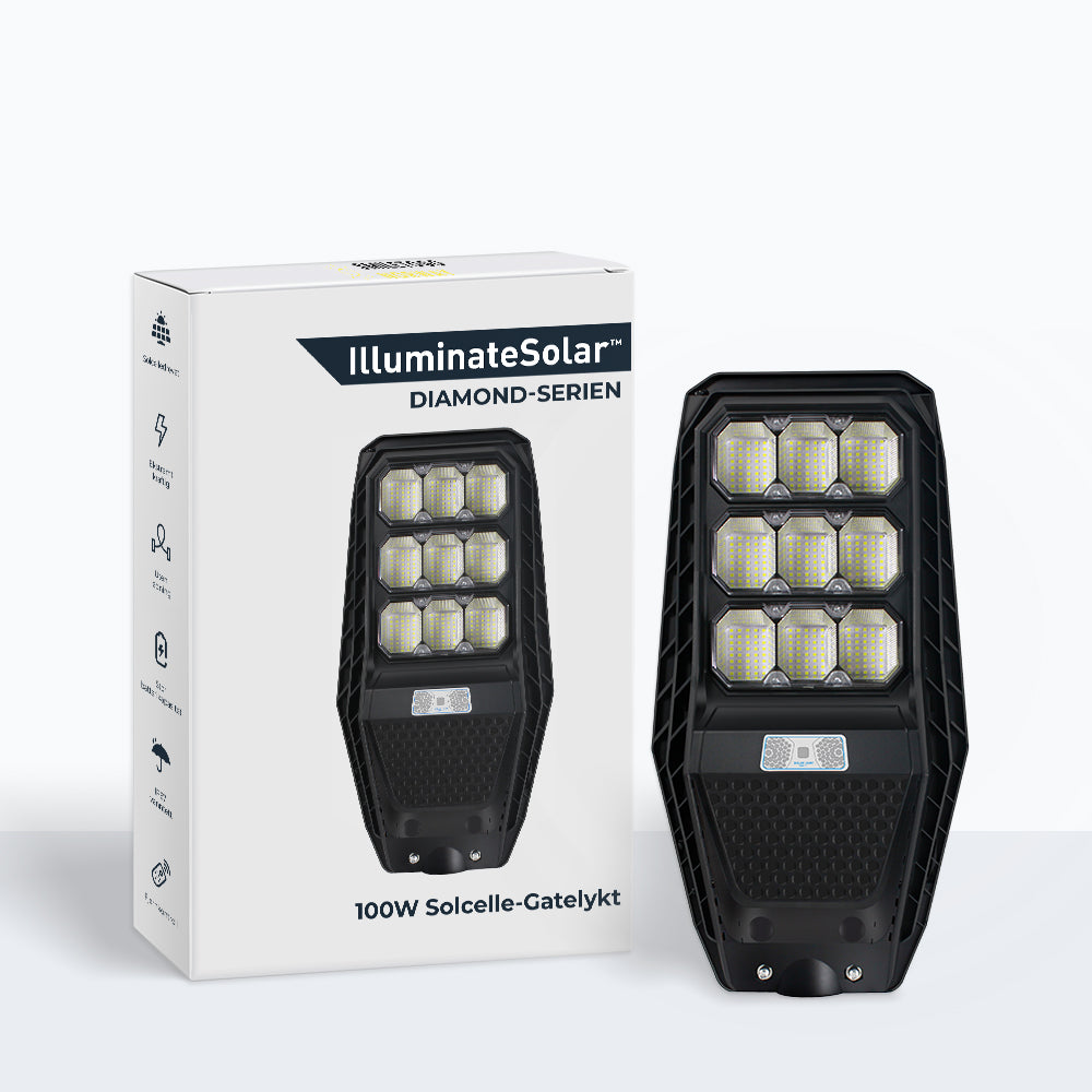 Diamond-serien™ - 100W solcelle-gatelykt