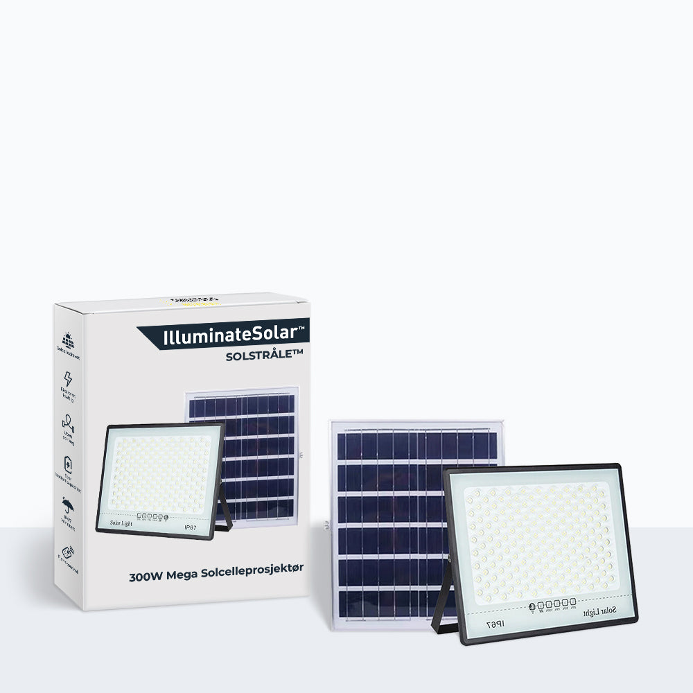 SolarBeam™ 300W - Mega-Watt solcellestrålende flomlys