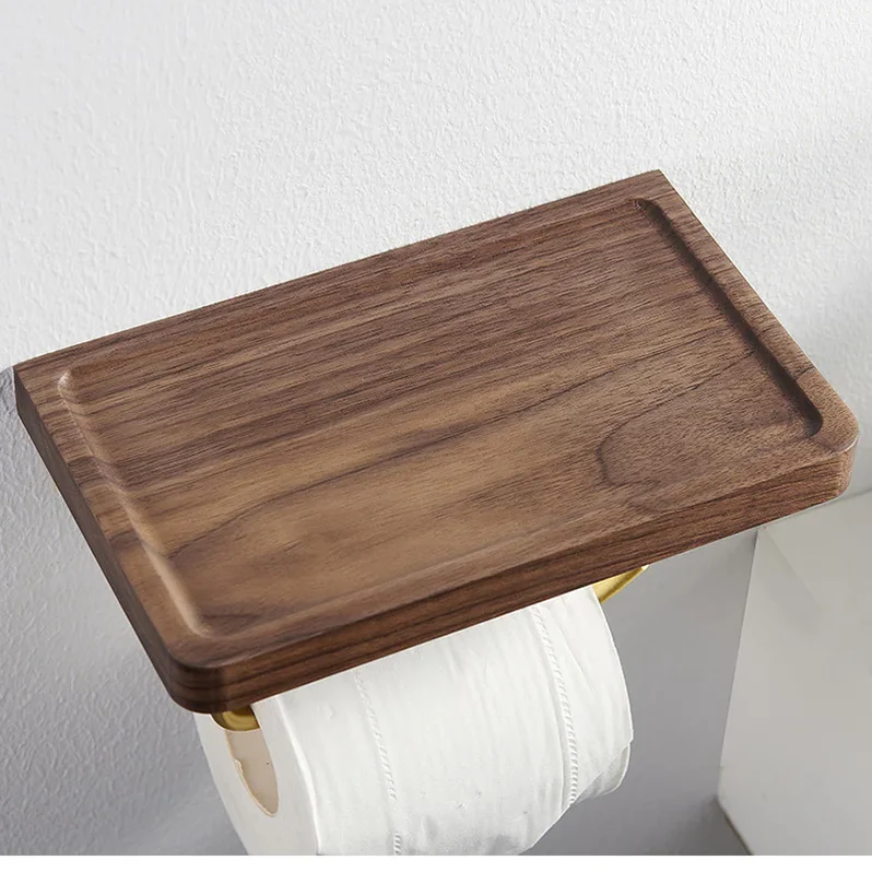 Decoris - Toalettrullholder i Messing og Tre