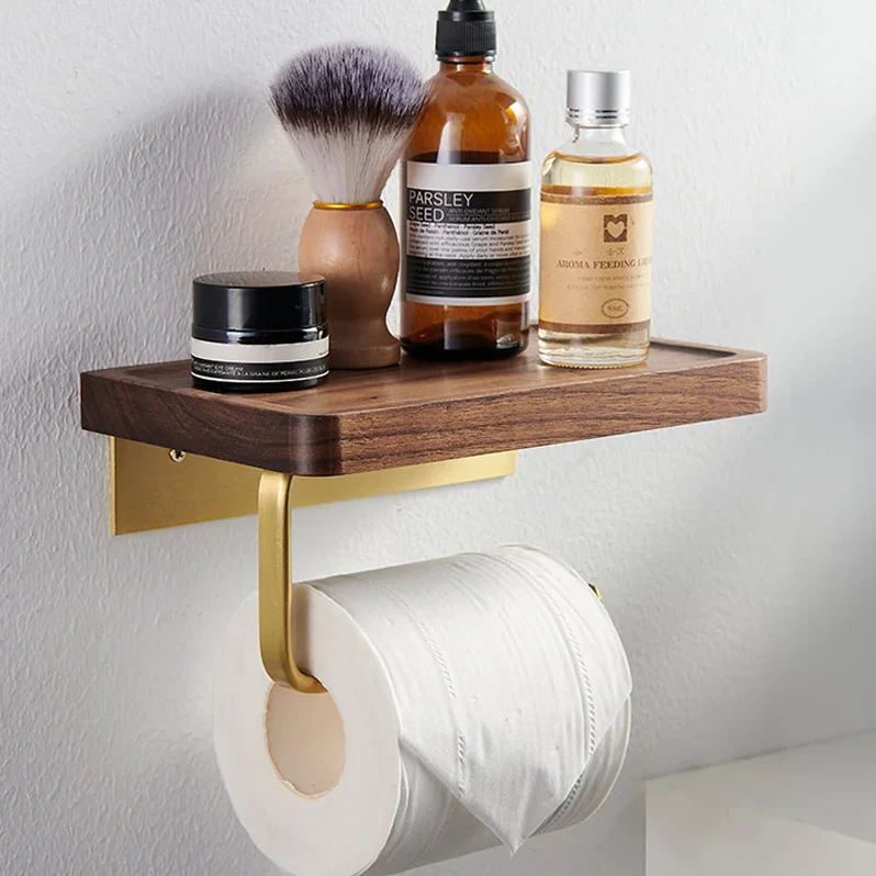 Decoris - Toalettrullholder i Messing og Tre