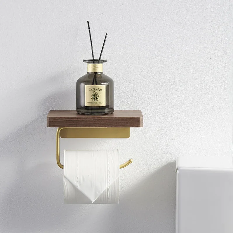 Decoris - Toalettrullholder i Messing og Tre