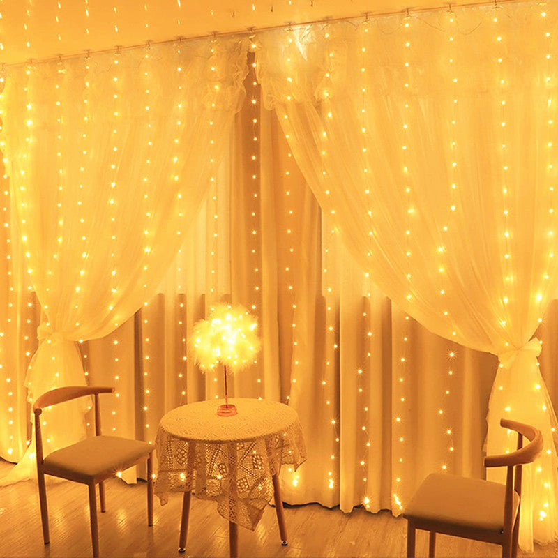 3m dekorativ gardin med LED-lys