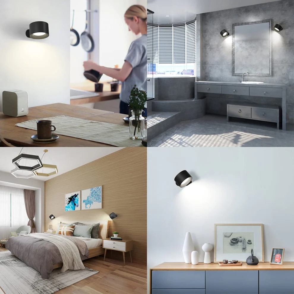 Vista - Den 360° oppladbare LED-vegglampen