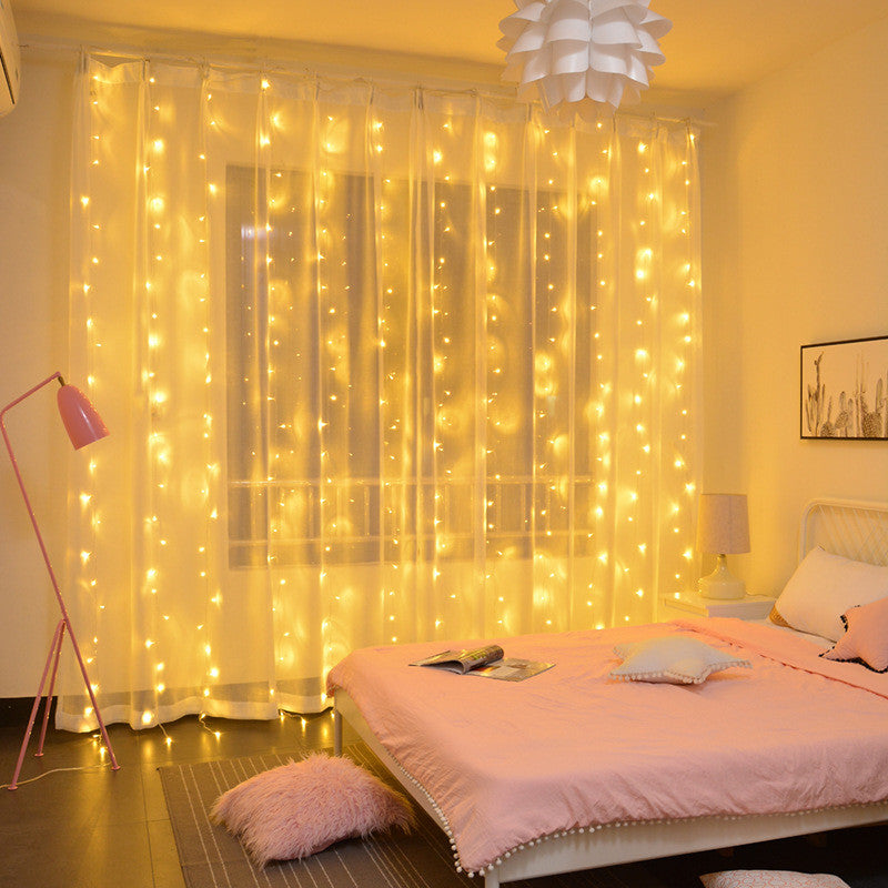 3m dekorativ gardin med LED-lys