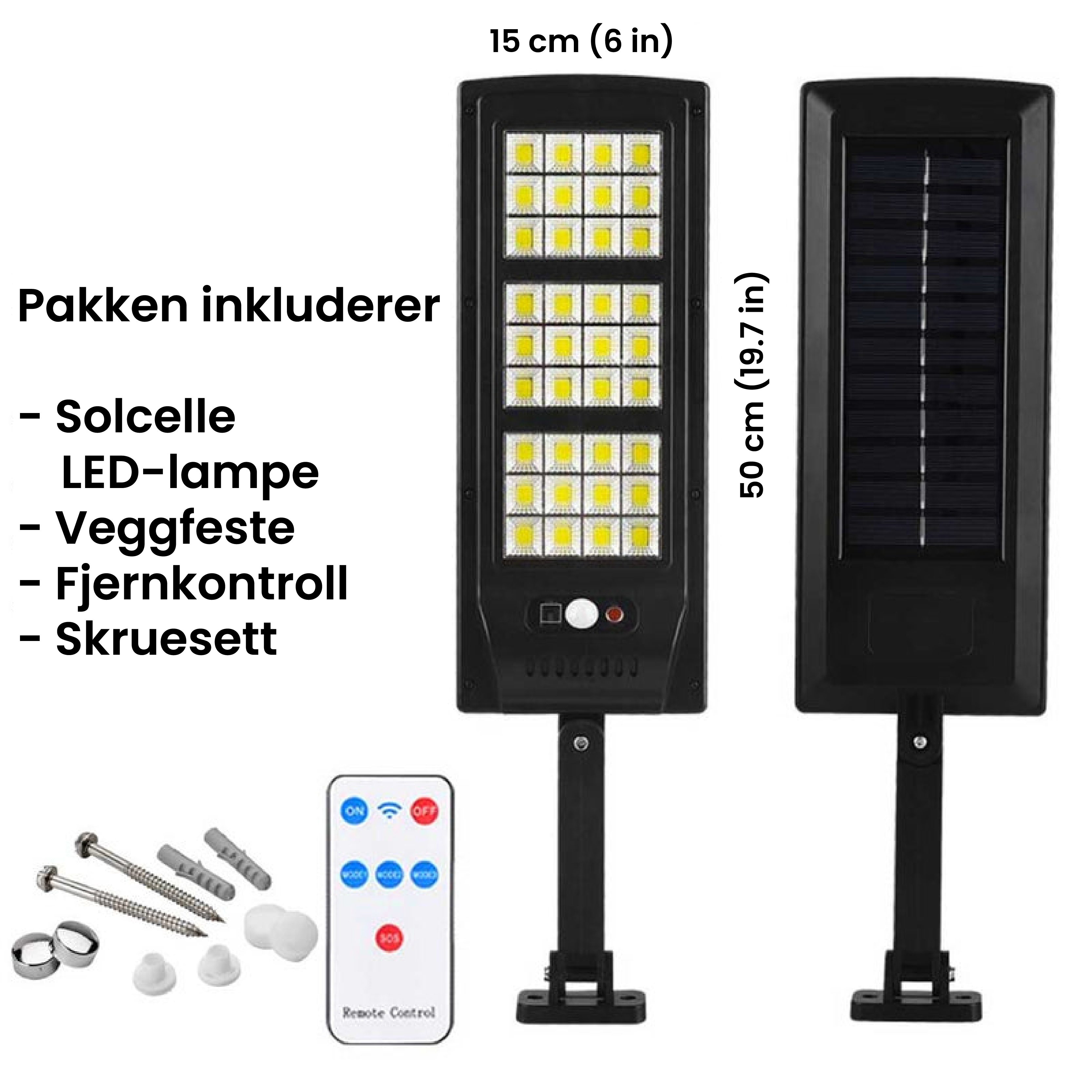 Solcelle LED-lampe 800W