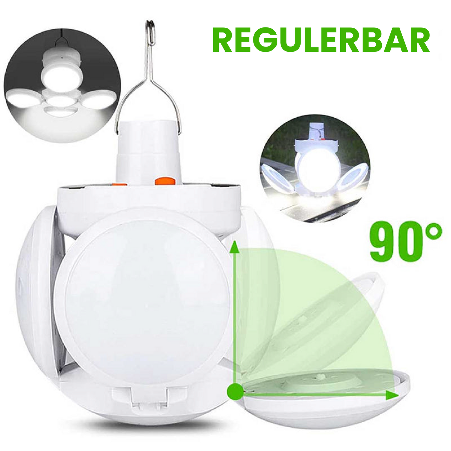 Bulby® 2 i 1 solcellelampe