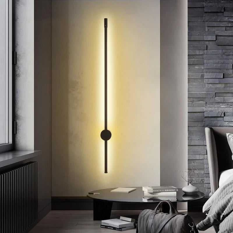 Minimalistisk stick vegglampe