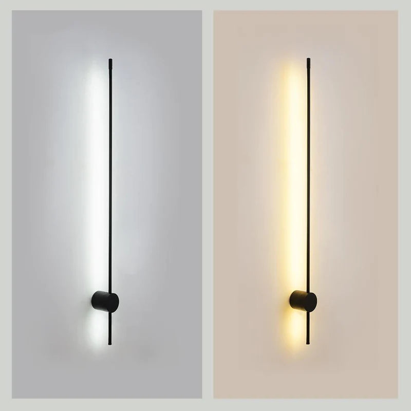 Minimalistisk stick vegglampe