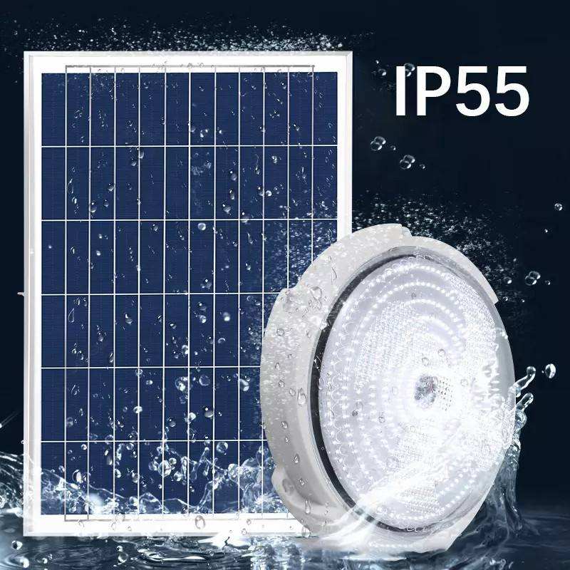 Solcelledrevet taklampe innendørs/utendørs med fjernkontroll