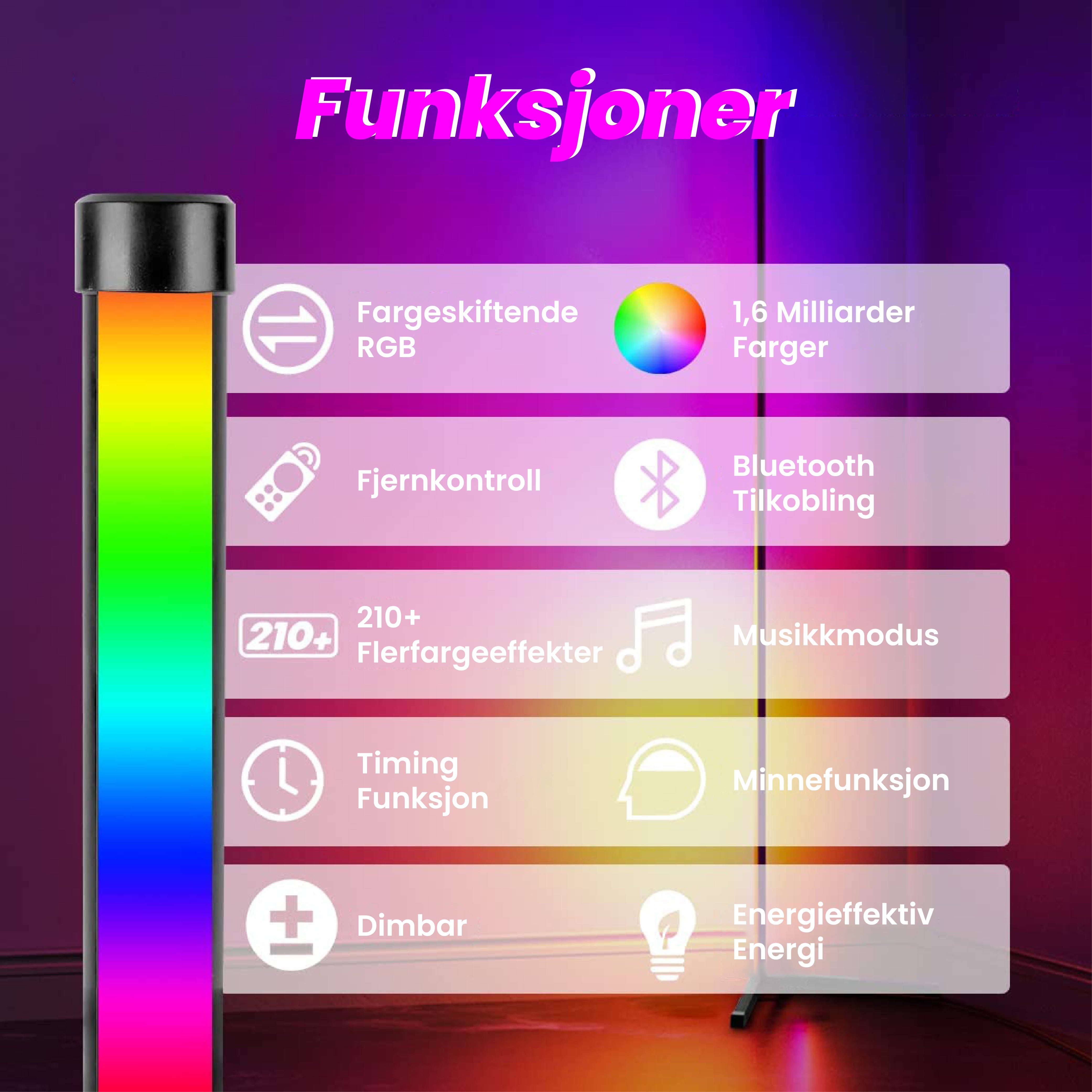 ChromaGlow - Smart Gulvlampe
