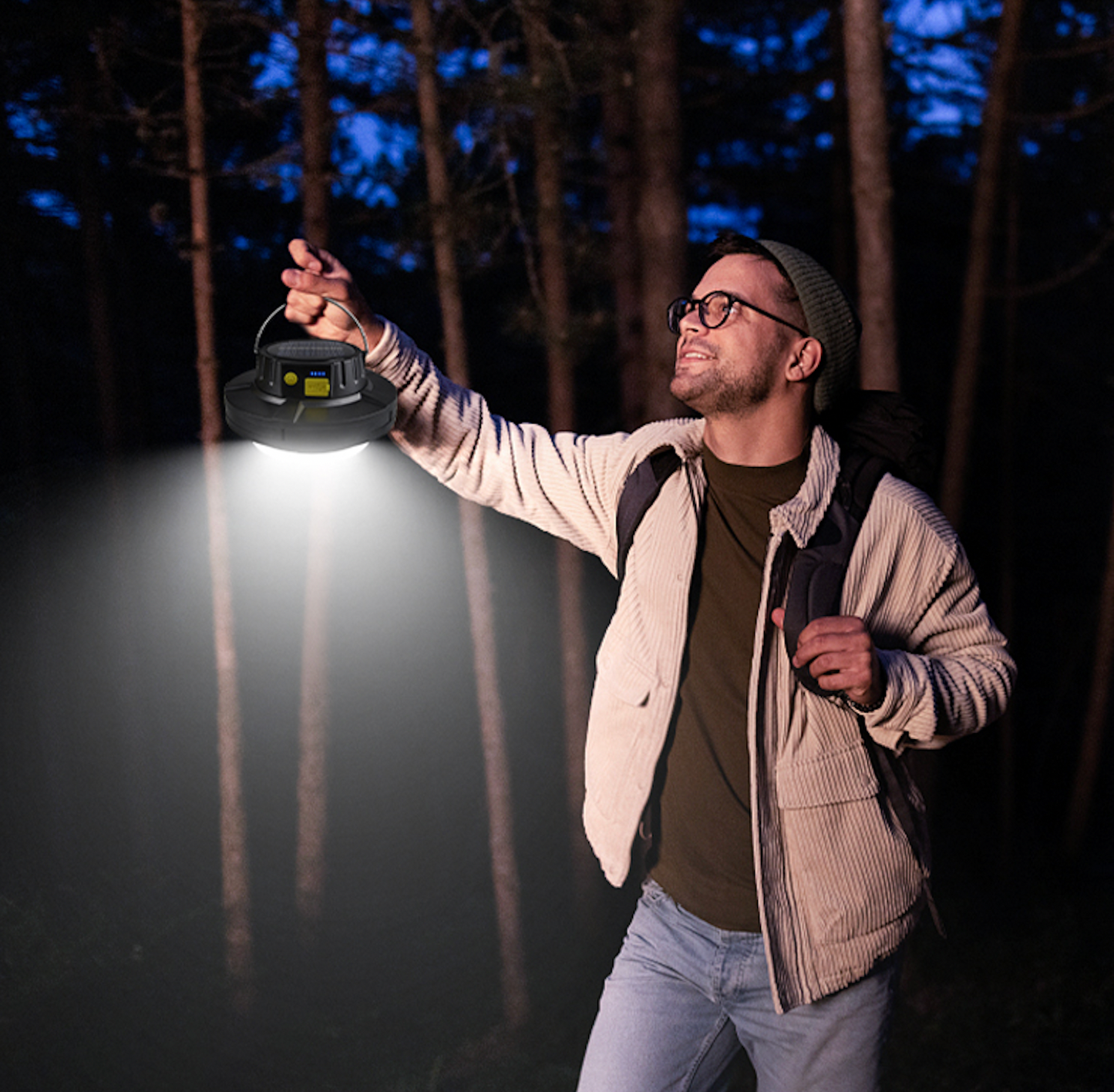 CampSolarMini™- ladepære Dobbel lyskilde LED campinglampe