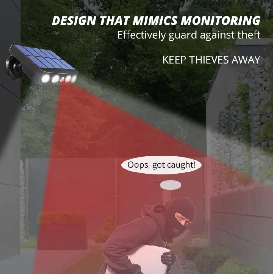 GuardSolar™- Solcelledrevet LED-sikkerhetslys med vidvinkel og bevegelsessensor