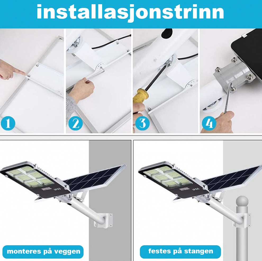 IlluminateSolarGrand™ - Ekstremt kraftig solcellegatelys