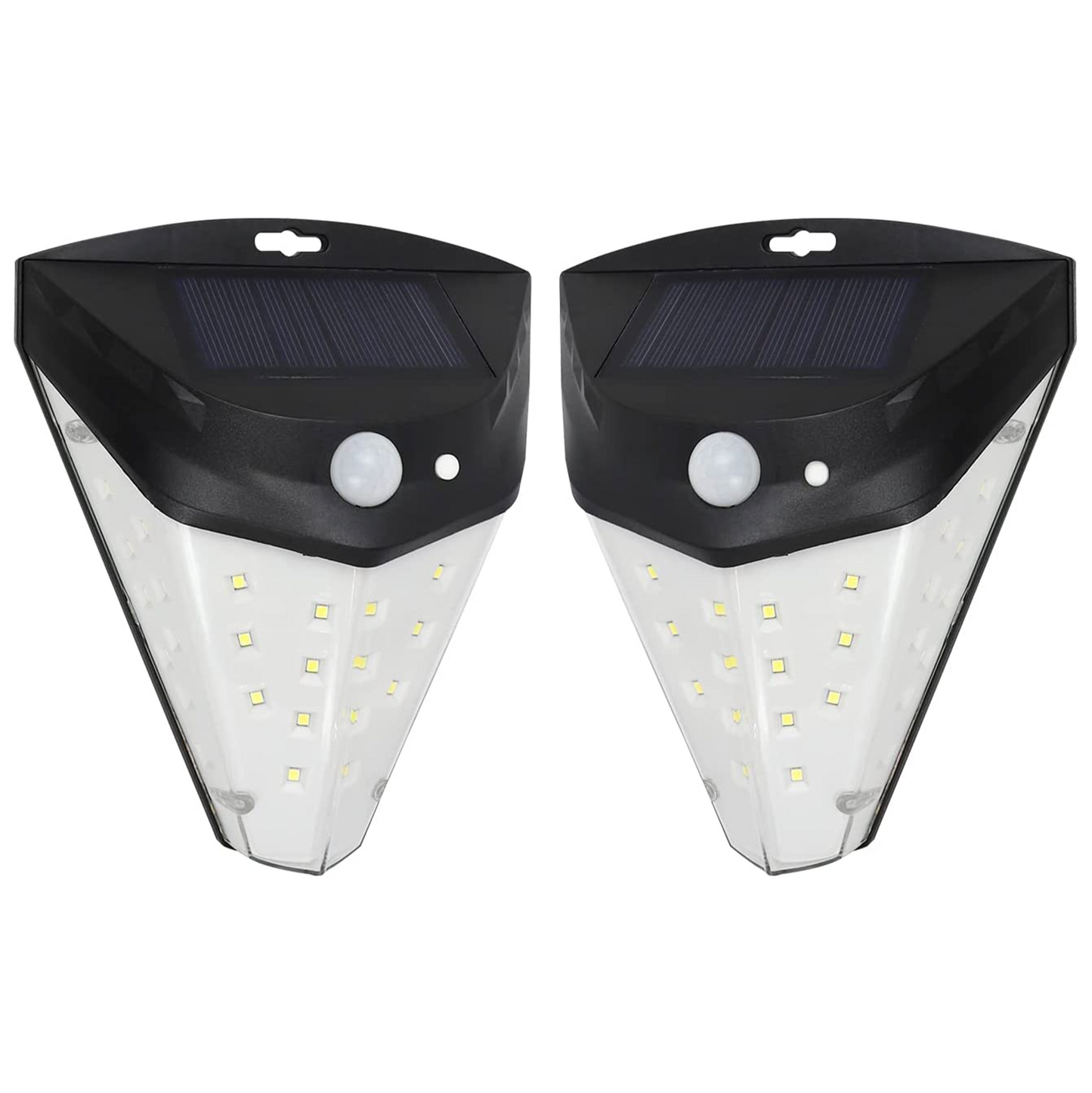 SolarLuxe™ - solcelledrevne sikkerhetslys med 230° lysvinkel (2-pakning)