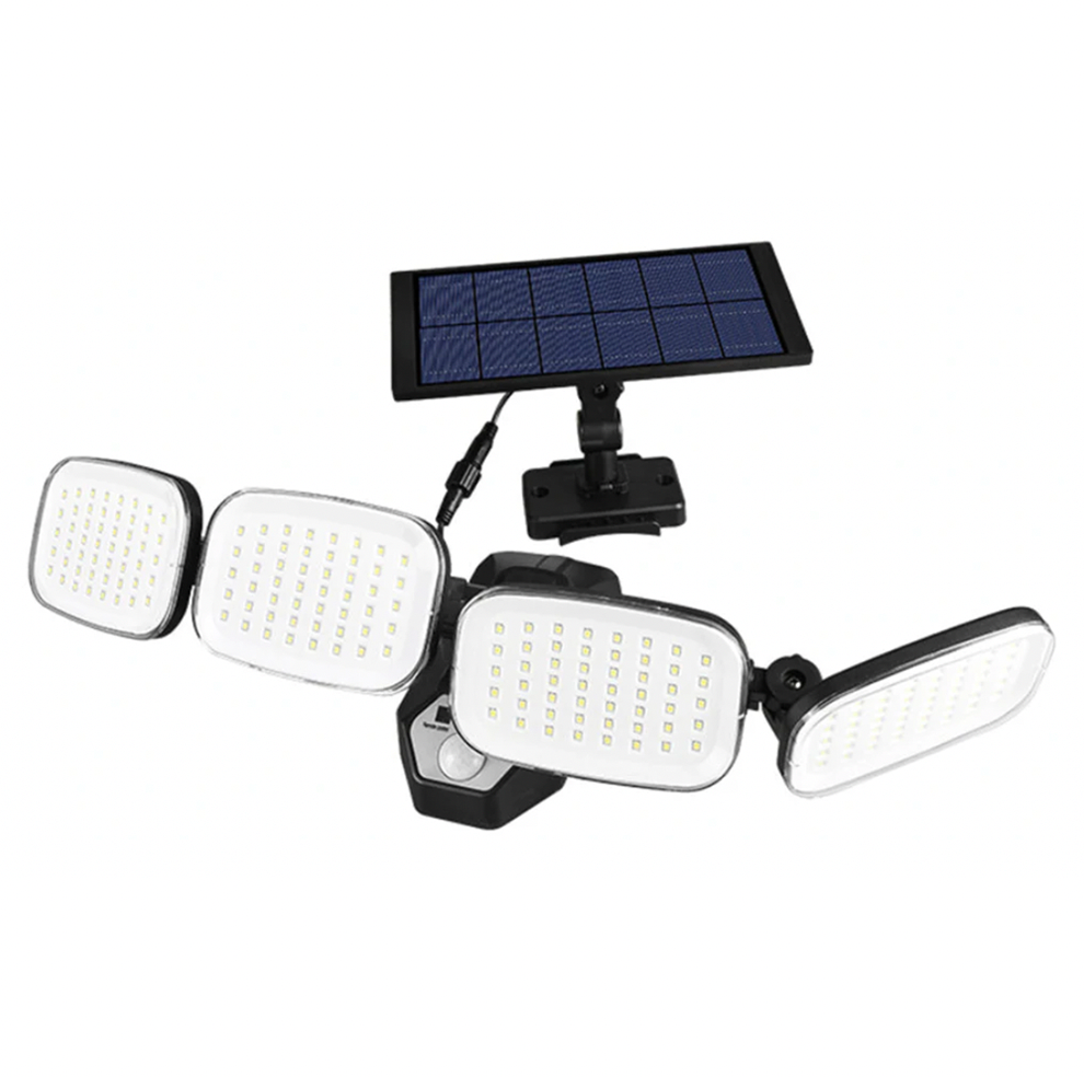 GlowFlexMEGA™ - 200 LED-solcellelampe med bevegelsessensor