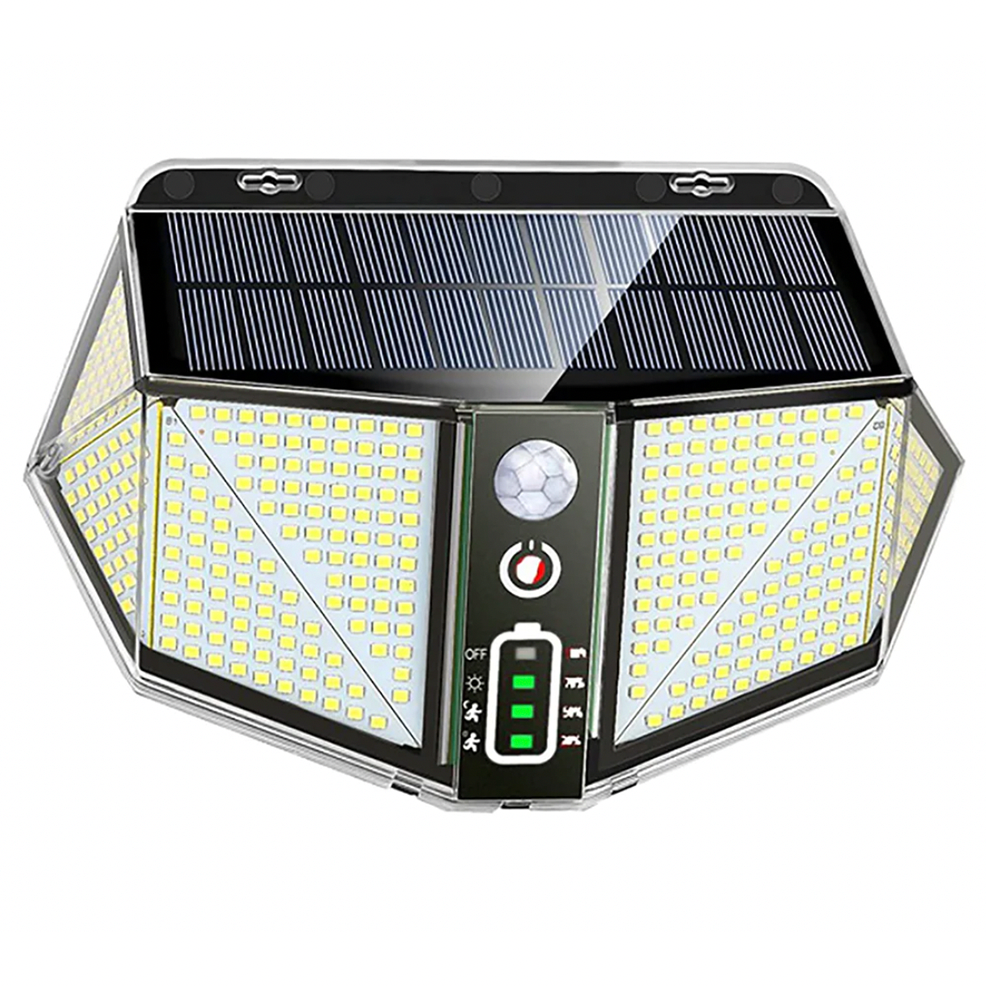 WallMega™ - 410 LED solcellelampe for gjerder