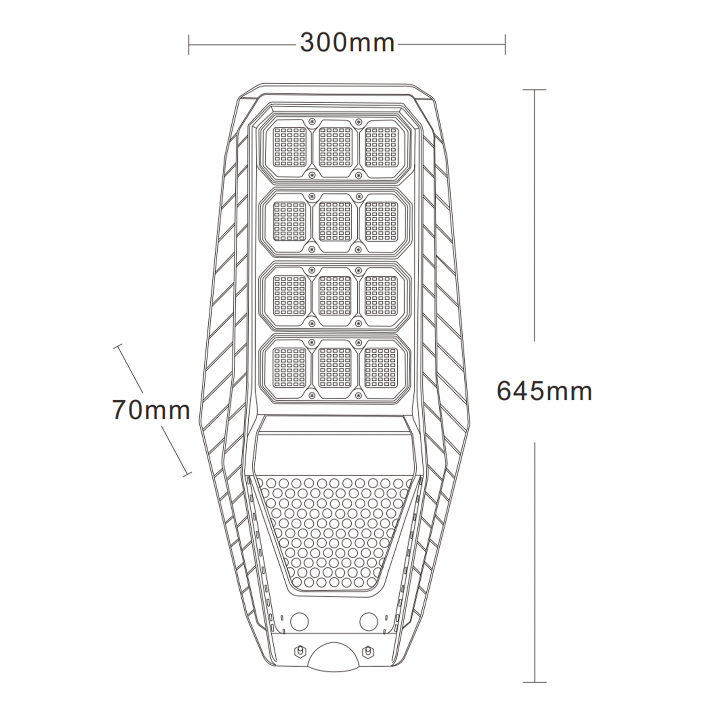 Diamond-serien™ - 200W solcelle-gatelykt