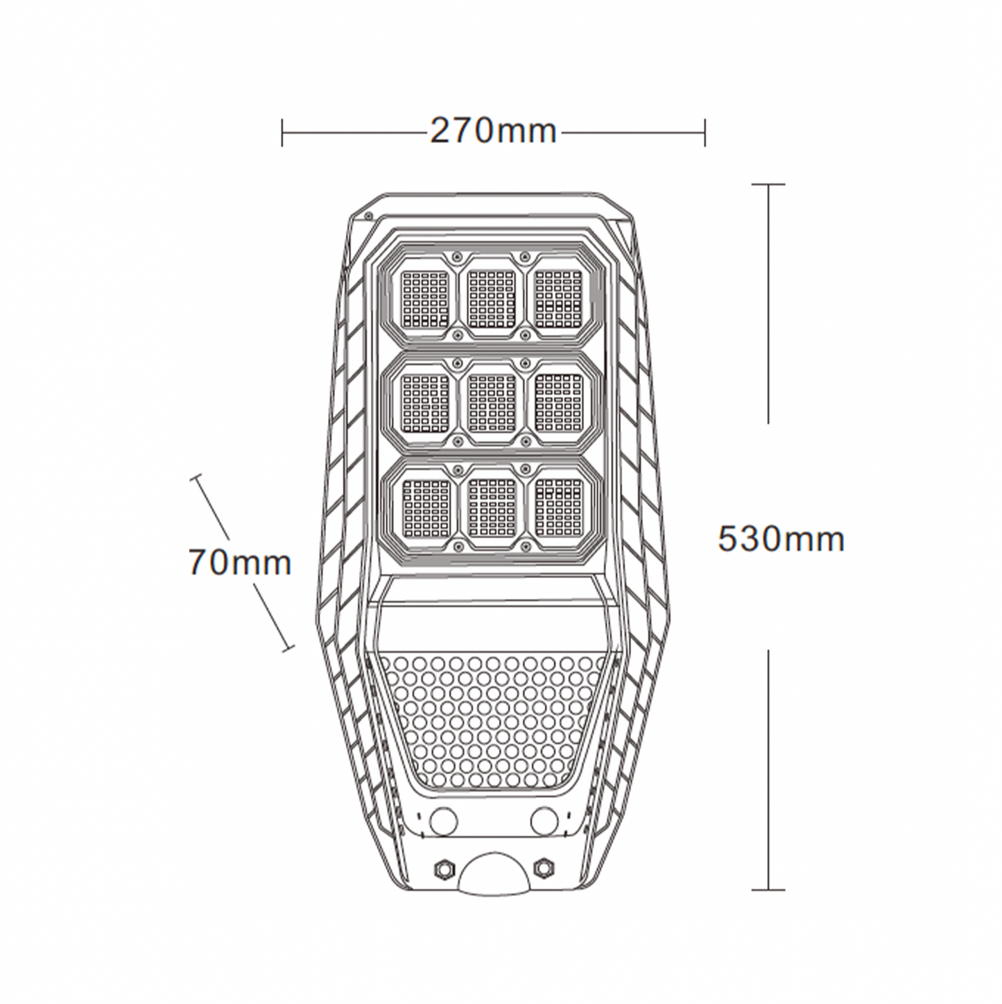 Diamond-serien™ - 100W solcelle-gatelykt