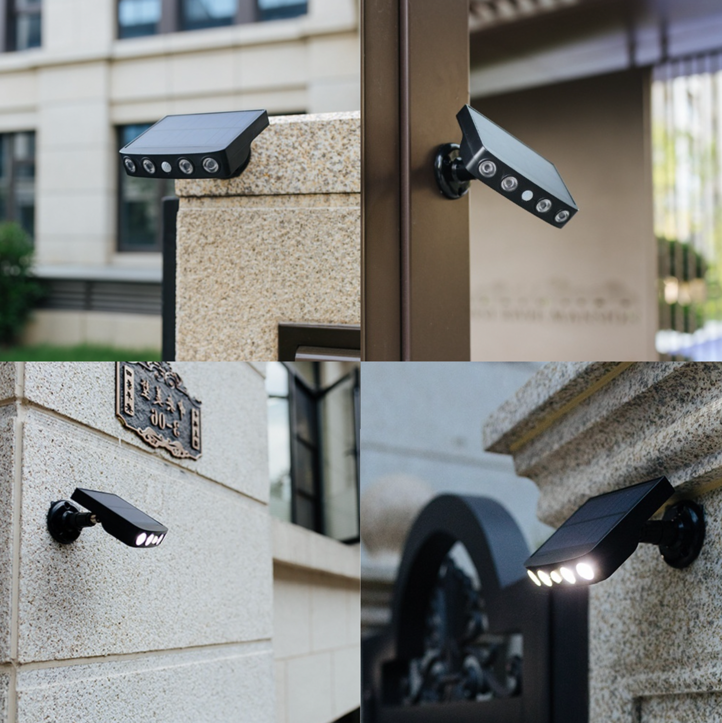 GuardSolar™- Solcelledrevet LED-sikkerhetslys med vidvinkel og bevegelsessensor