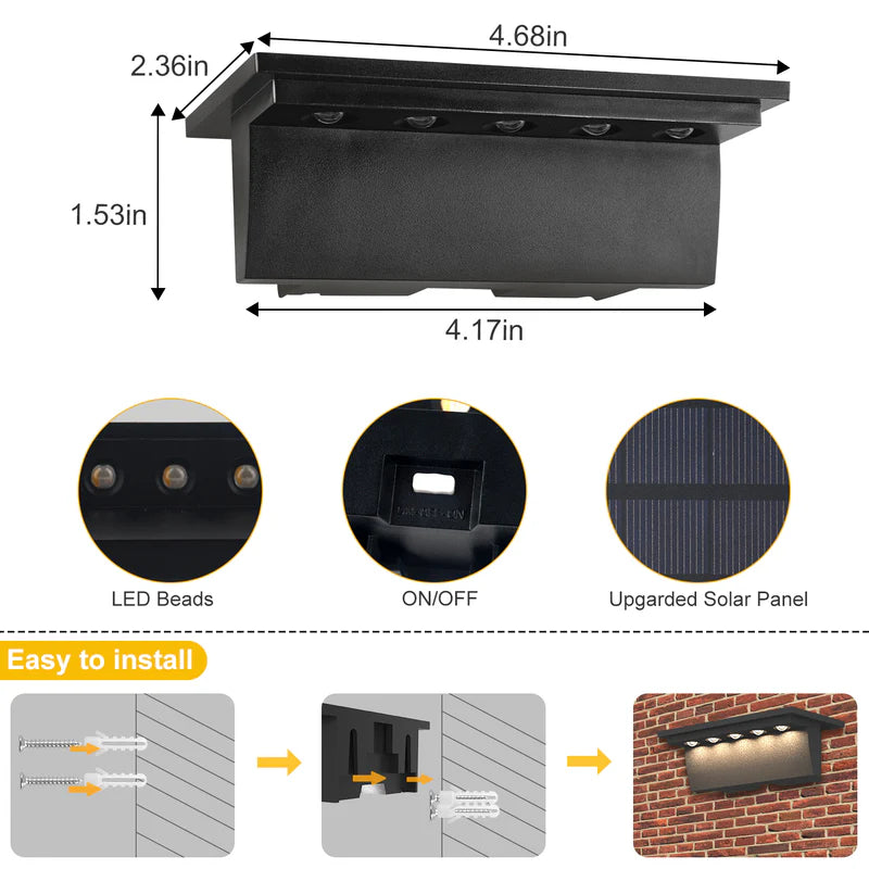 VividSolar™ - Flerfarget solcellelampe for gjerde