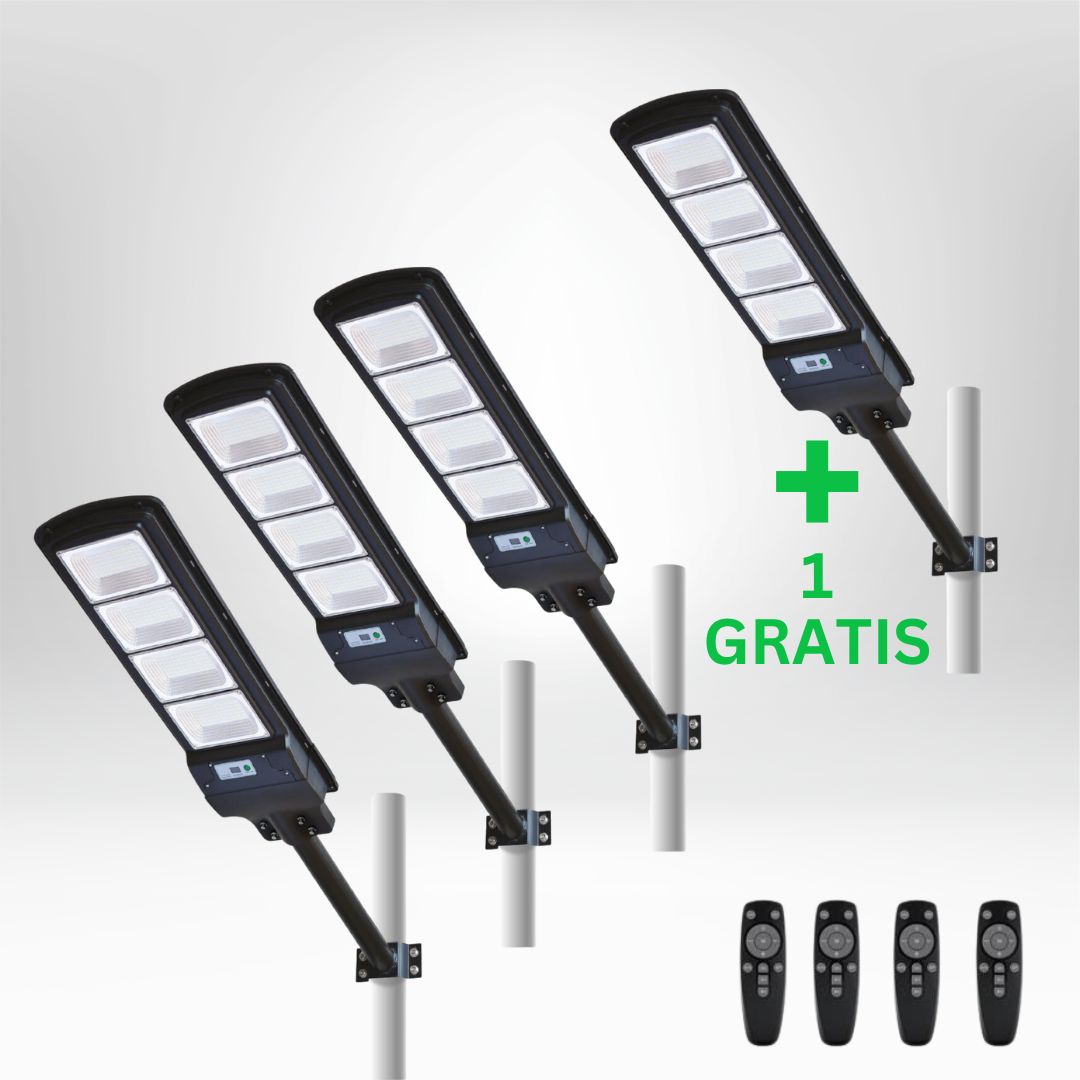 IlluminateSolarMega™ - 3 Lamper + 1 Gratis 450W/6500 Lumen Ultra-Lyssterke Solcellelamper