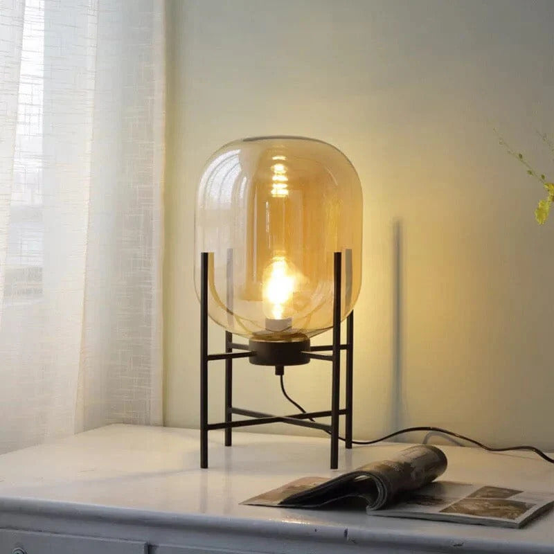 Forte - Vintage bordlampe i glass