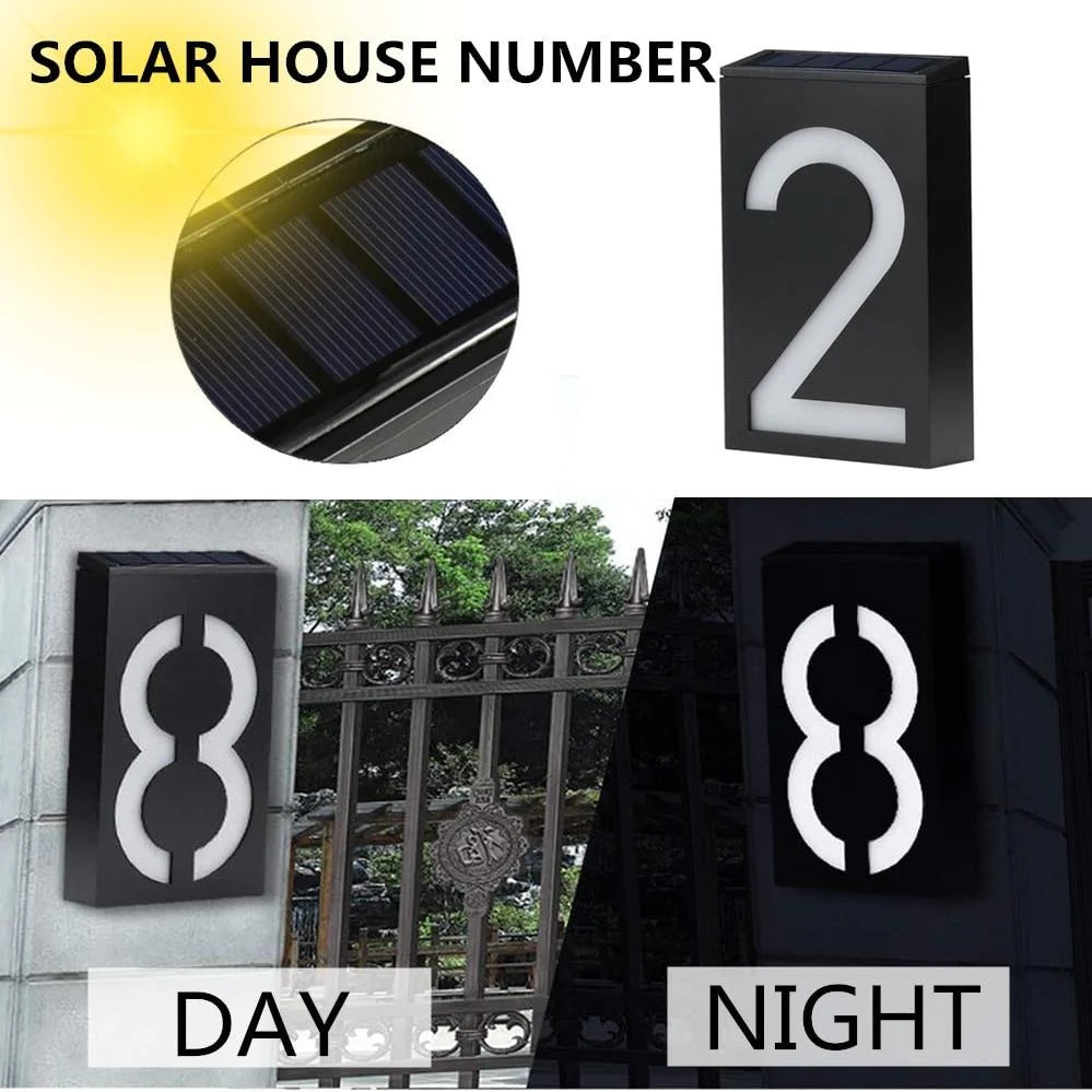 Solcelledrevet husnummer